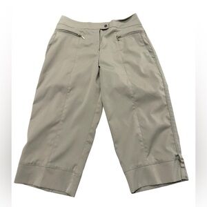 Tail Womens Wide Leg Capri Pants Size 6 Lightweight Light Brown Tan